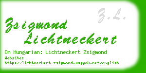 zsigmond lichtneckert business card